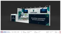 10x20 Inline booth design by Exhibit-Rentals
